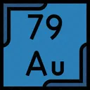 Gold Periodic Table Chemistry Icon