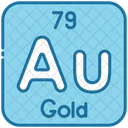 Gold Chemistry Periodic Table Icon
