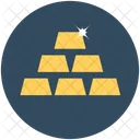 Gold Ingots Cubes Icon