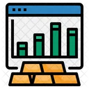 Gold Analysis Gold Bar Chart Gold Investment Icon