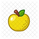 Gold Apple Fruit Healthy Icon