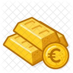 Gold Bar And Euro  Icon