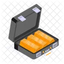 Gold Bars Briefcase Icon