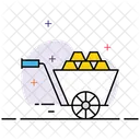 Gold Cart Gold Trolly Gold Mining Icon