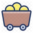 Gold Cart Gold Trolley Gold Mining Icon