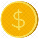 Gold coin turn left  Icon