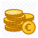 Gold Coins Eur Currency Coin Icon