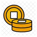 Gold Coins Wealth Prosperity Icon