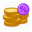 Gold Coins Percent  Icon