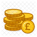 Gold Coins Pound  Icon
