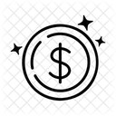 Brilliant Coin Dollar Icon