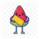 Gold Holding Watermelon  Icon