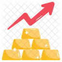 Gold Increase Ingots Gold Growth Icon
