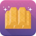 Gold Ingots Solid Icon