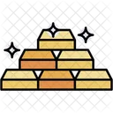 Gold Ingots Bullion Treasure Icon