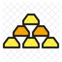 Gold Ingots Gold Bricks Gold Bars Icon