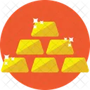 Gold Ingots Bars Icon