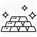 Gold Ingots Bars Icon