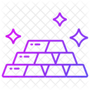 Gold Ingots Bars Icon