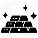 Gold Ingots Bars Icon