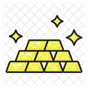 Gold Ingots Bars Icon