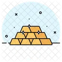 Gold Ingots Bars Icon