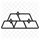 Gold Ingots Bars Icon