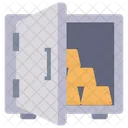 Gold Locker Gold Bricks Money Locker Icon