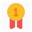 Gold Medal Badge Prize Icon