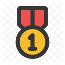 Gold Medal Badge Prize Icon