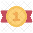 Gold Number One Crown Coin  Icône