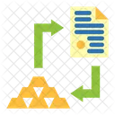 Gold Paper Investment Gold Ingots Icon