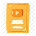 Gold play button  Icon