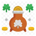 Gold Pot St Patricks Day Ireland Icono