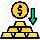Gold Price Down  Icon