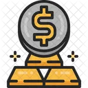 Gold Price Coin Value Icon