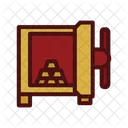 Gold Safe Box Security Vault Icon