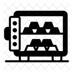Gold Safe Box  Icon