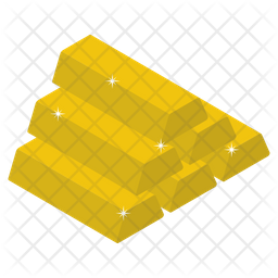 Gold Stack Icon - Download in Isometric Style