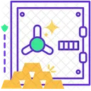 Gold Vault Safe Vault Gold Storage Icon
