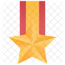 Golden Star Medal Icon