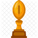 Golden American Football Trophy  Icon