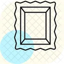 Golden Art Frame Minimal Outline Icon