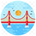 Golden Bridge Golden Gate Bridge Suspension Bridge Icon