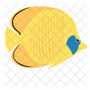 Golden Butterfly Fish Sea Creature Animal Icon