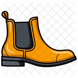 Golden Chelsea Boots Shoes  Icon