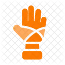 Golden Football Gloves Icon