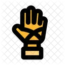 Golden Football Gloves Icon