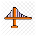 Golden Gate Bridge San Francisco Usa Icon
