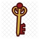 Golden Key Security Unlocking Icon